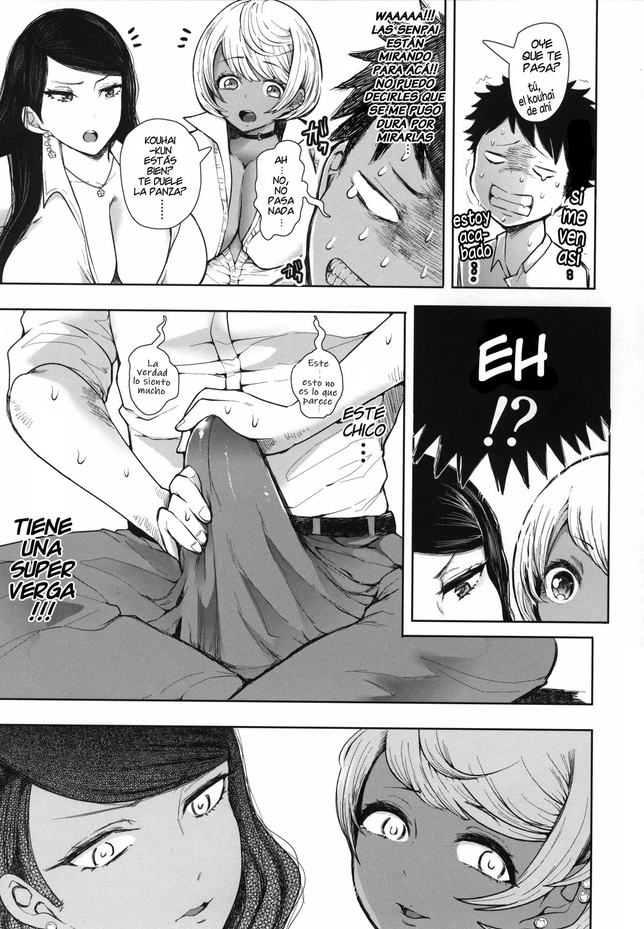 Shirokuro Gal Senpai's ga Ecchi o Kongan Shite Kita!!! | Mis senpais GALS me ruegan tener sexo con ellas!!! page 7 full