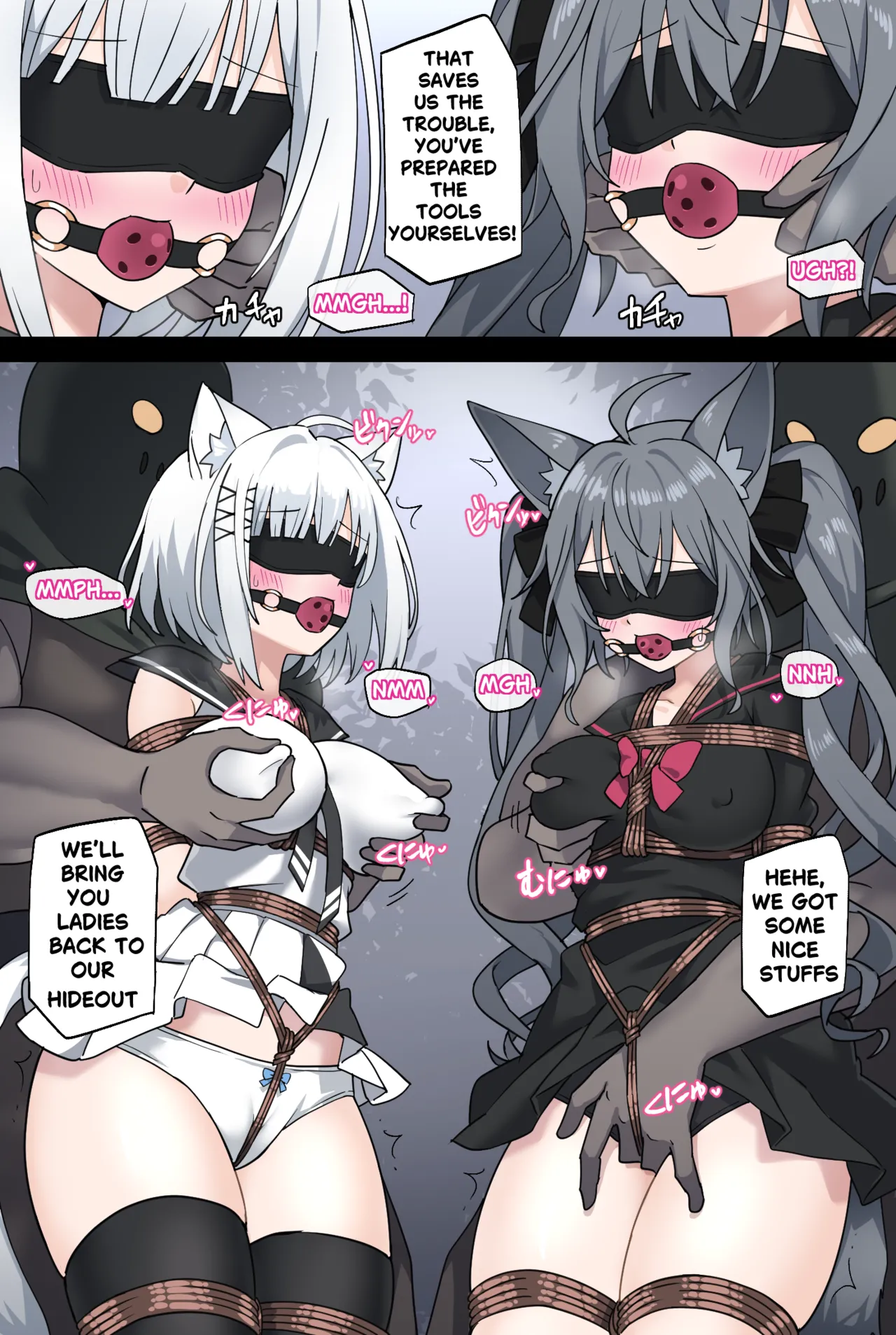 Manuka and Karin get kidnapped in the forest ENG+JP page 6 full