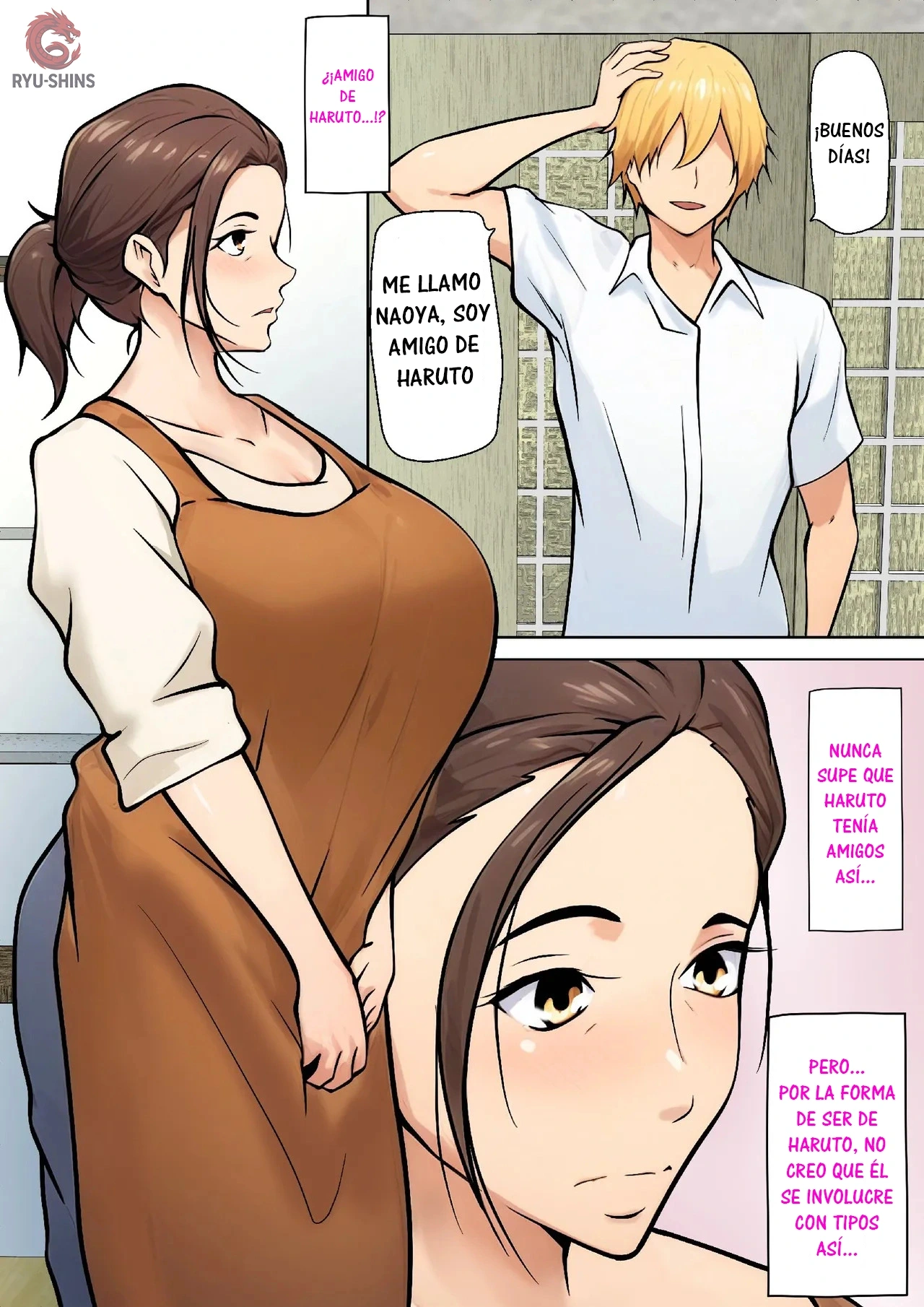 Musuko no Tomodachi to no Giji Renai｜Un Romance Ficticio con el Amigo de mi Hijo page 3 full