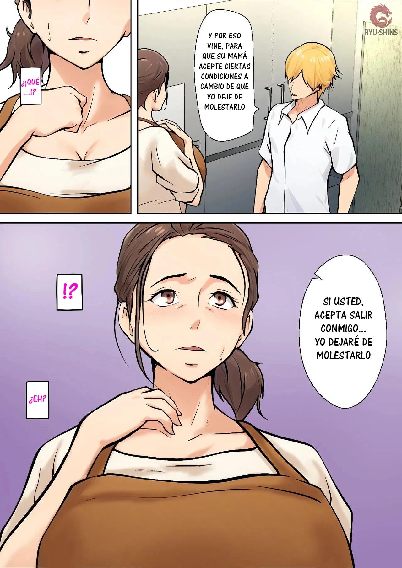 Musuko no Tomodachi to no Giji Renai｜Un Romance Ficticio con el Amigo de mi Hijo page 8 full