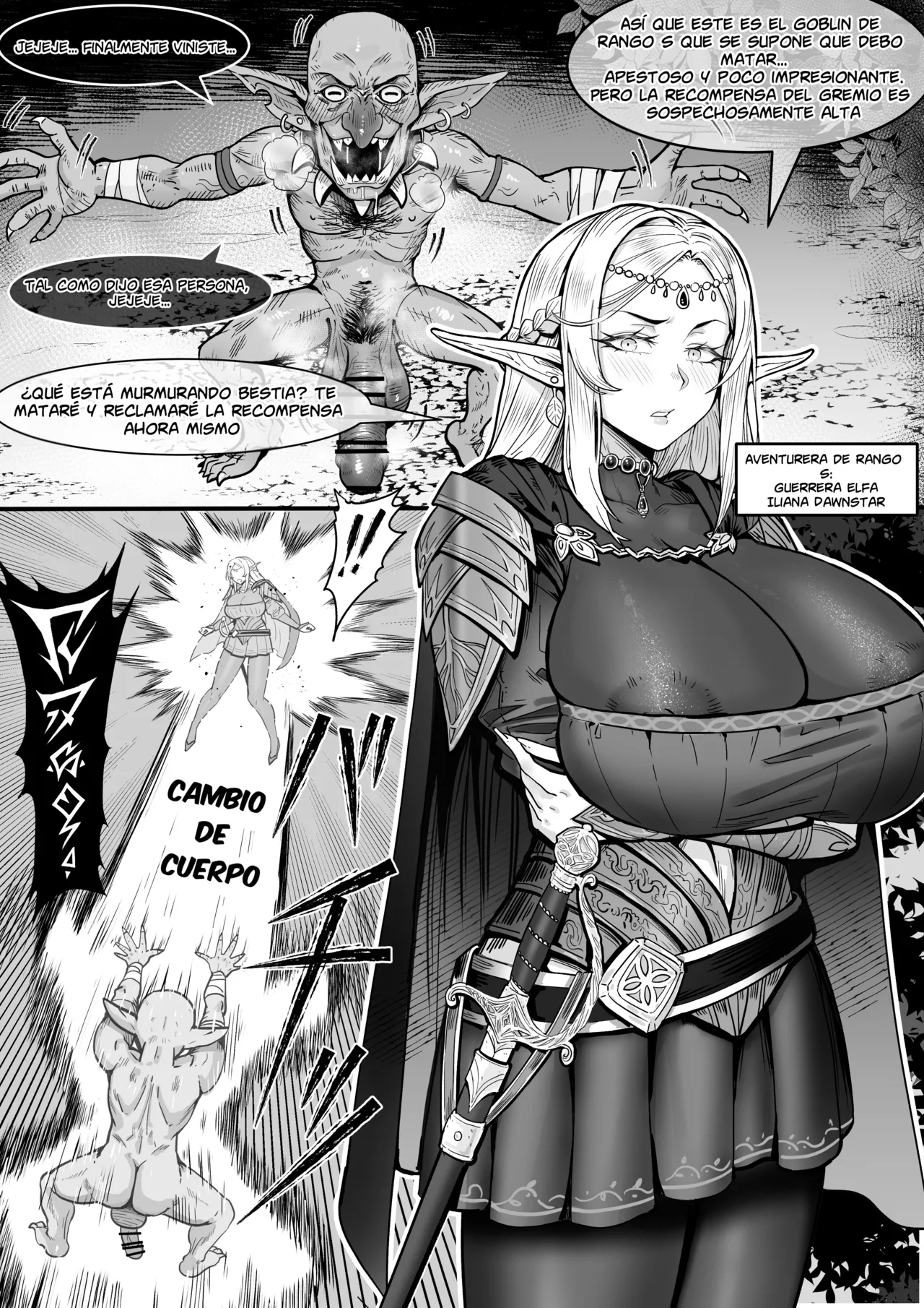 Forced Body Swap by Goblins Leads to Ejaculation Addiction! The Fall of Elven Warrior Iliana Dawnstar! page 1 full