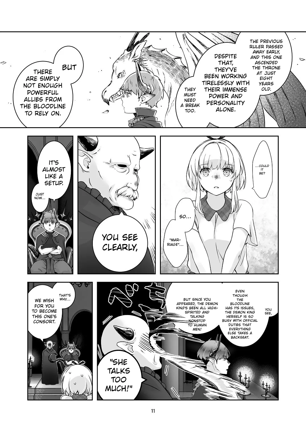 The Whimsical Demon King Takes an Earnest Magical Girl as His Bride: Vol. 1 page 11 full