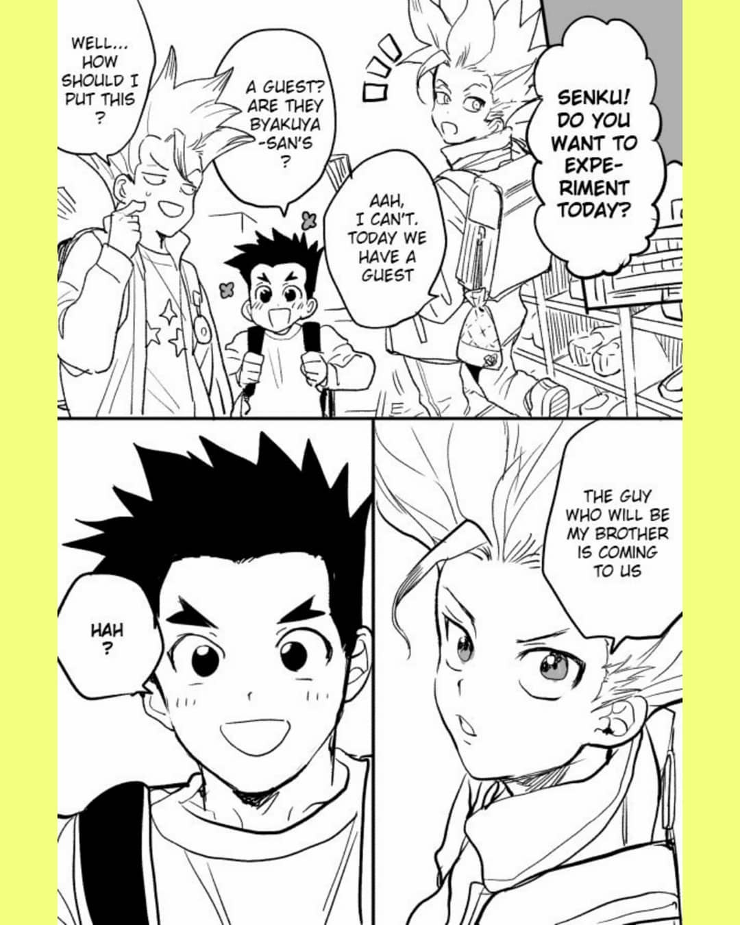 Tsukasa and Senku Become Unrelated Brothers in a Modern AU page 1 full