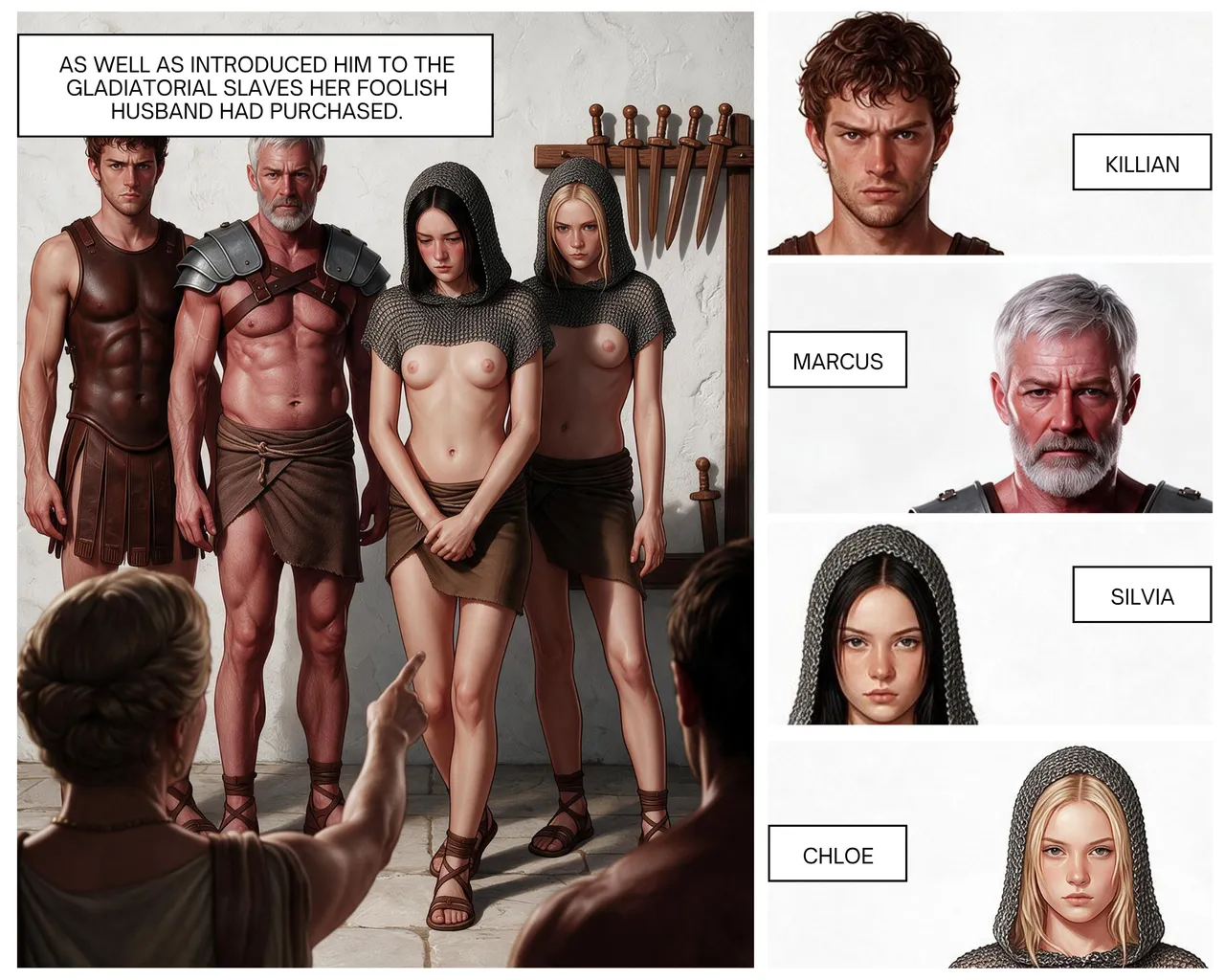 The Tale of Quintus Fabius - AI Generated - *Guro Warning* page 7 full
