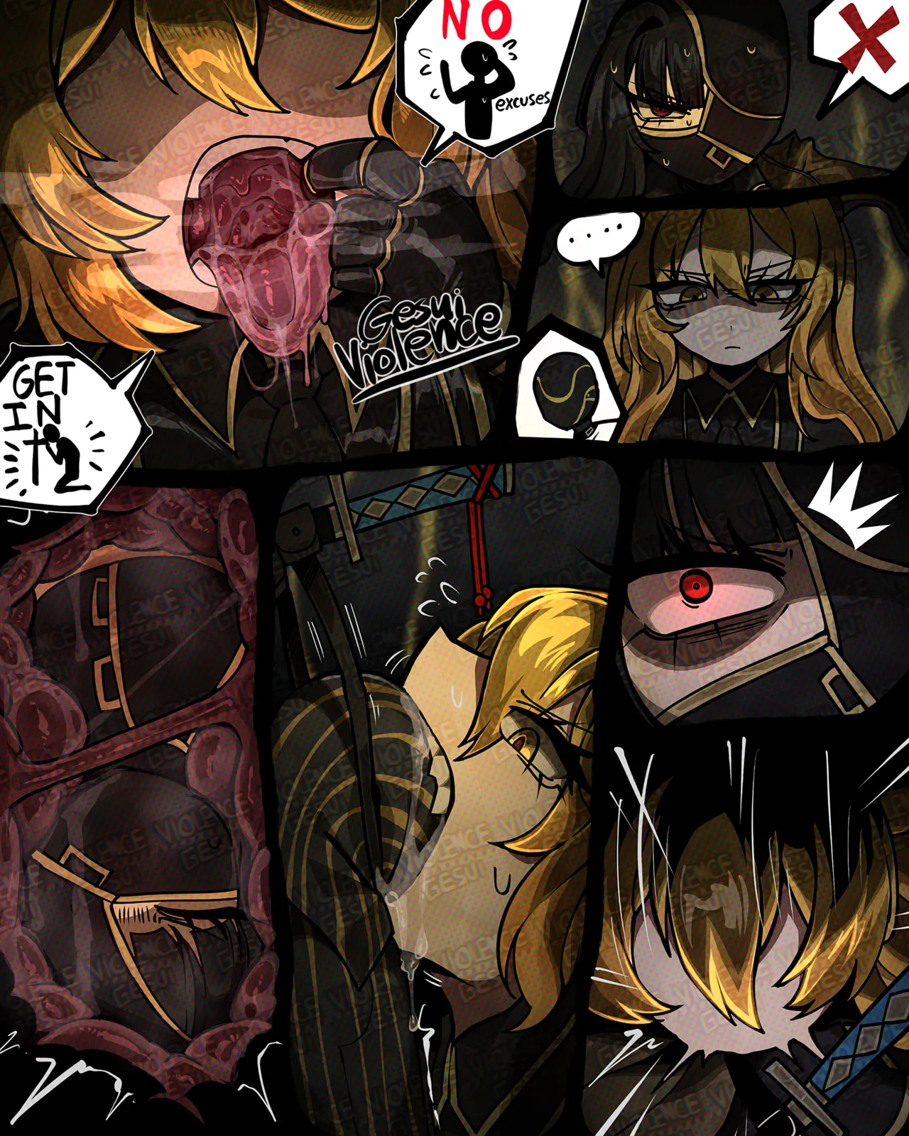 Giant Le Noir DonQui vore comic page 4 full
