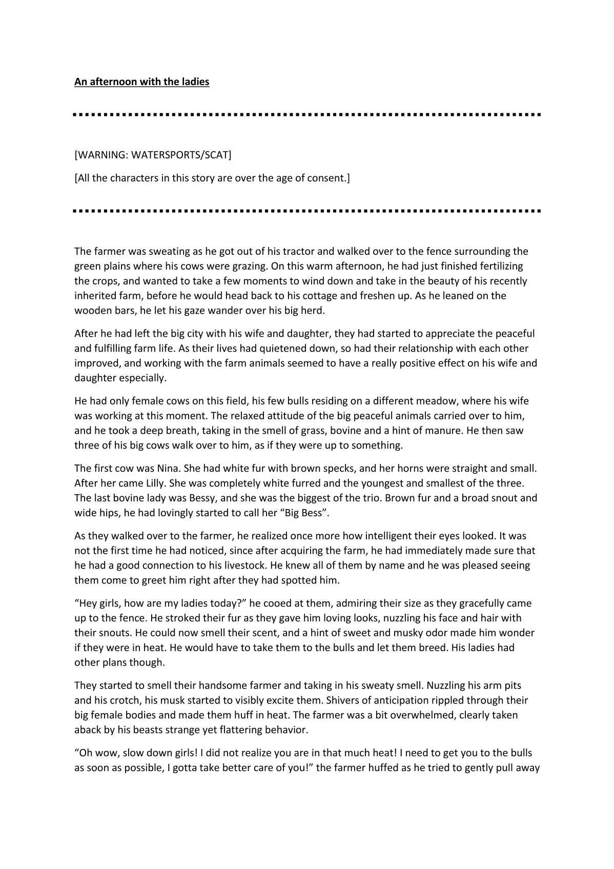 An Afternoon with the Ladies page 1 full