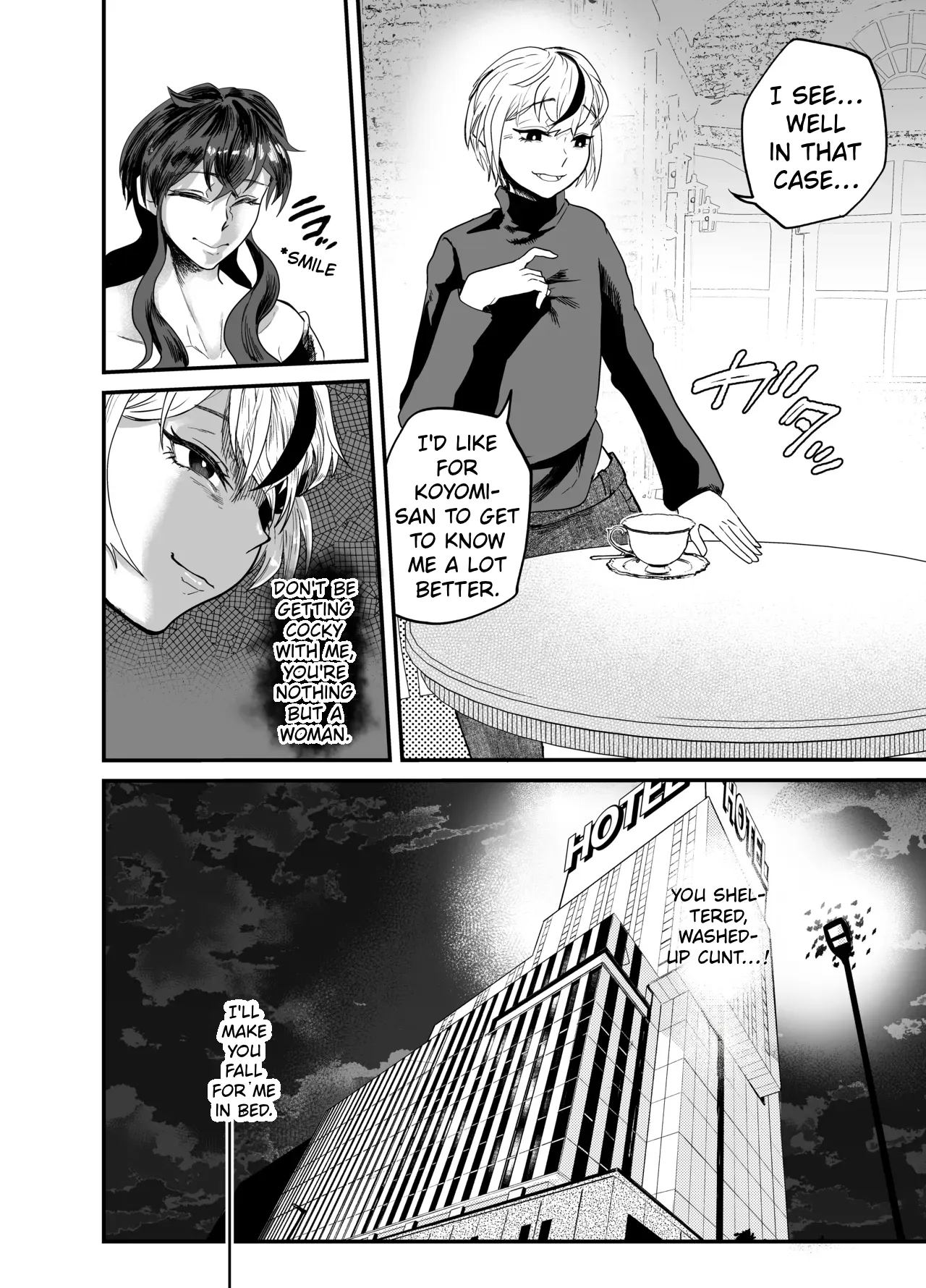Josei Besshi-kun Futanari Haiboku Katei page 9 full