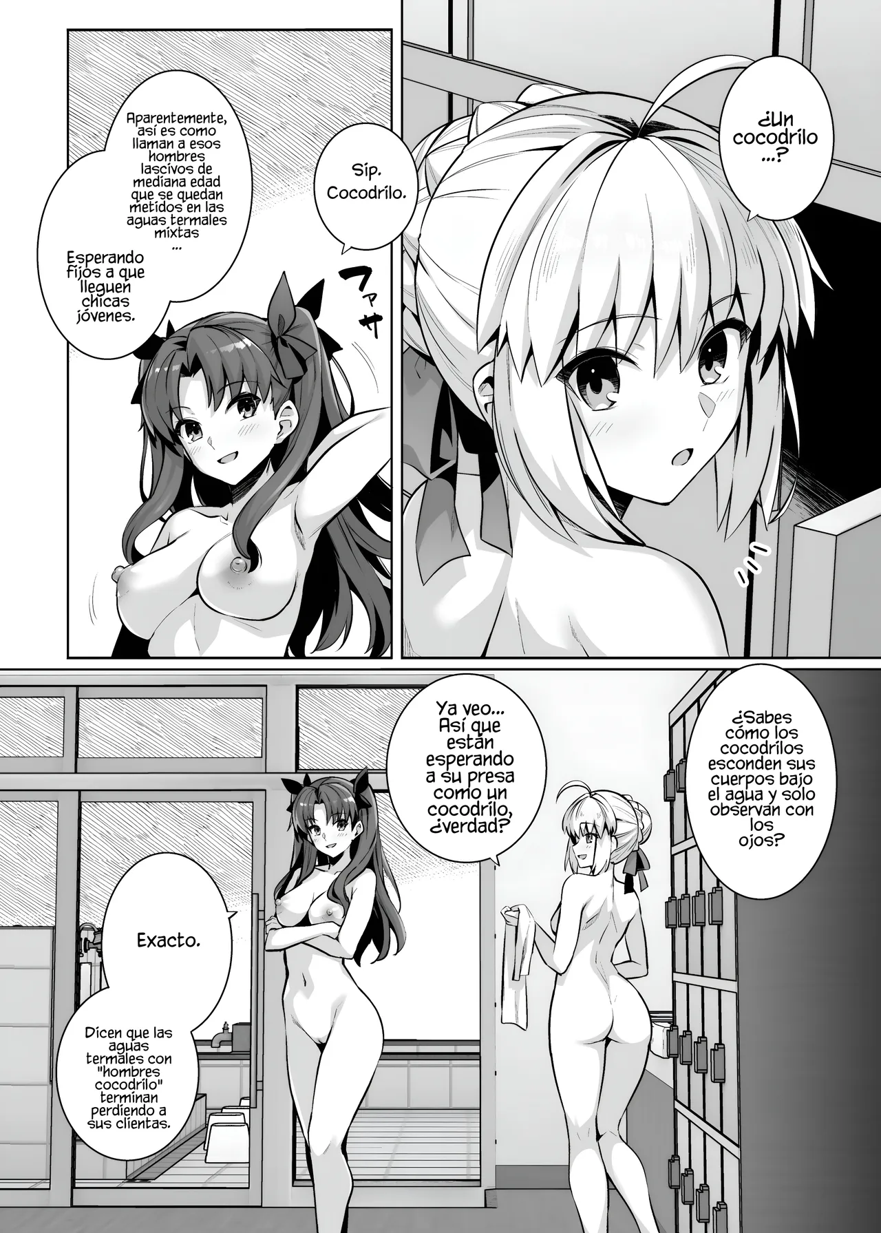 Saber-san Yarimoku Nanpamachi Onsen Hen - Saber-san Espera Ser Ligada En Las Aguas Termales page 3 full