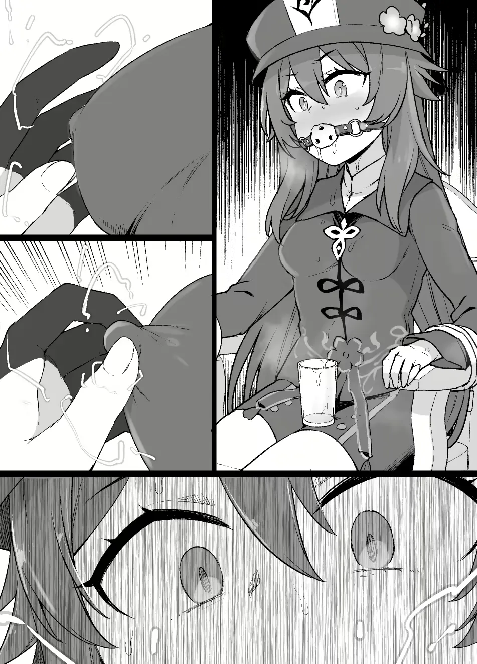 Genshin Impact Hu Tao Chikubi Zeme Manga page 7 full