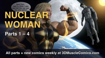 [3DMuscleComics] Nuclear Woman Parts 1-4 cover