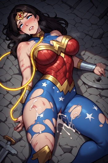 Wonder woman vs Lex luthor cover