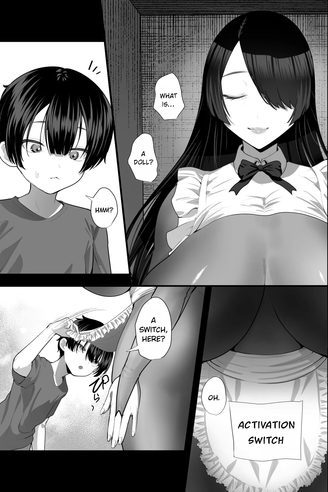 Sexaroid Oba-san to OnaPet no Boku ~Osouji Kyojo Doll no Amayakashi M Otoko Choukyou Seikatsu~ page 4 full