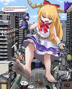 Suika Grows Gradually to a Massive Size and Does Whatever She Wants