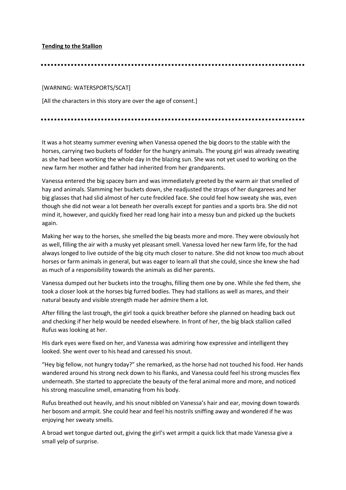 Tending to the Stallion page 1 full