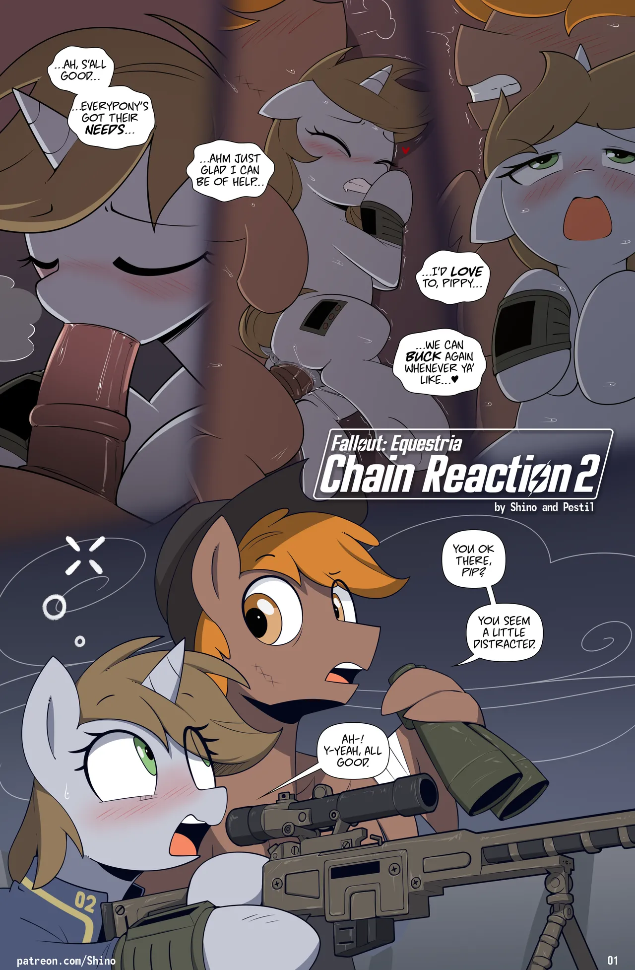 Fallout Equestria: Chain Reaction 2 by Shinodage page 1 full