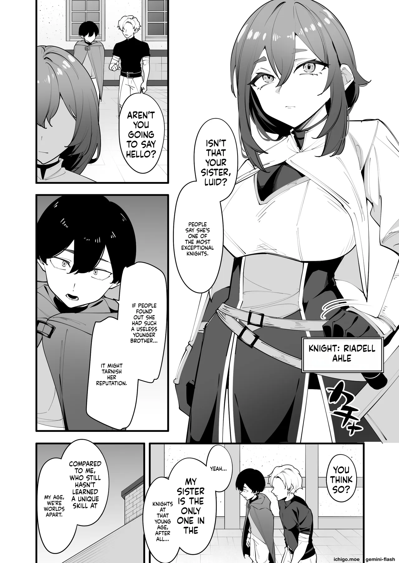 Yokkyuufuman no Onna Kishi wa Otouto no Skill de Ikimakuru | The Frustrated Female Knight Climaxes Non-Stop Using Her Younger Brother's Skill page 4 full