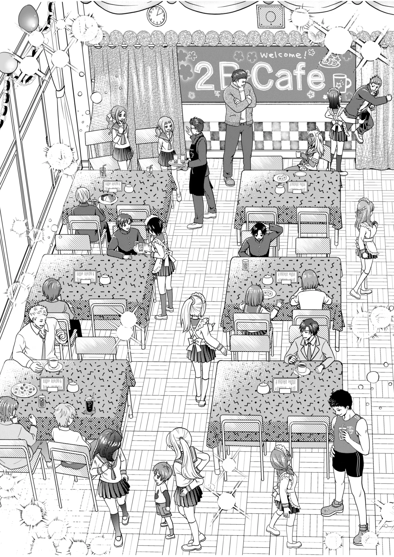A group of boys and girls switch places at the school festival!! page 2 full