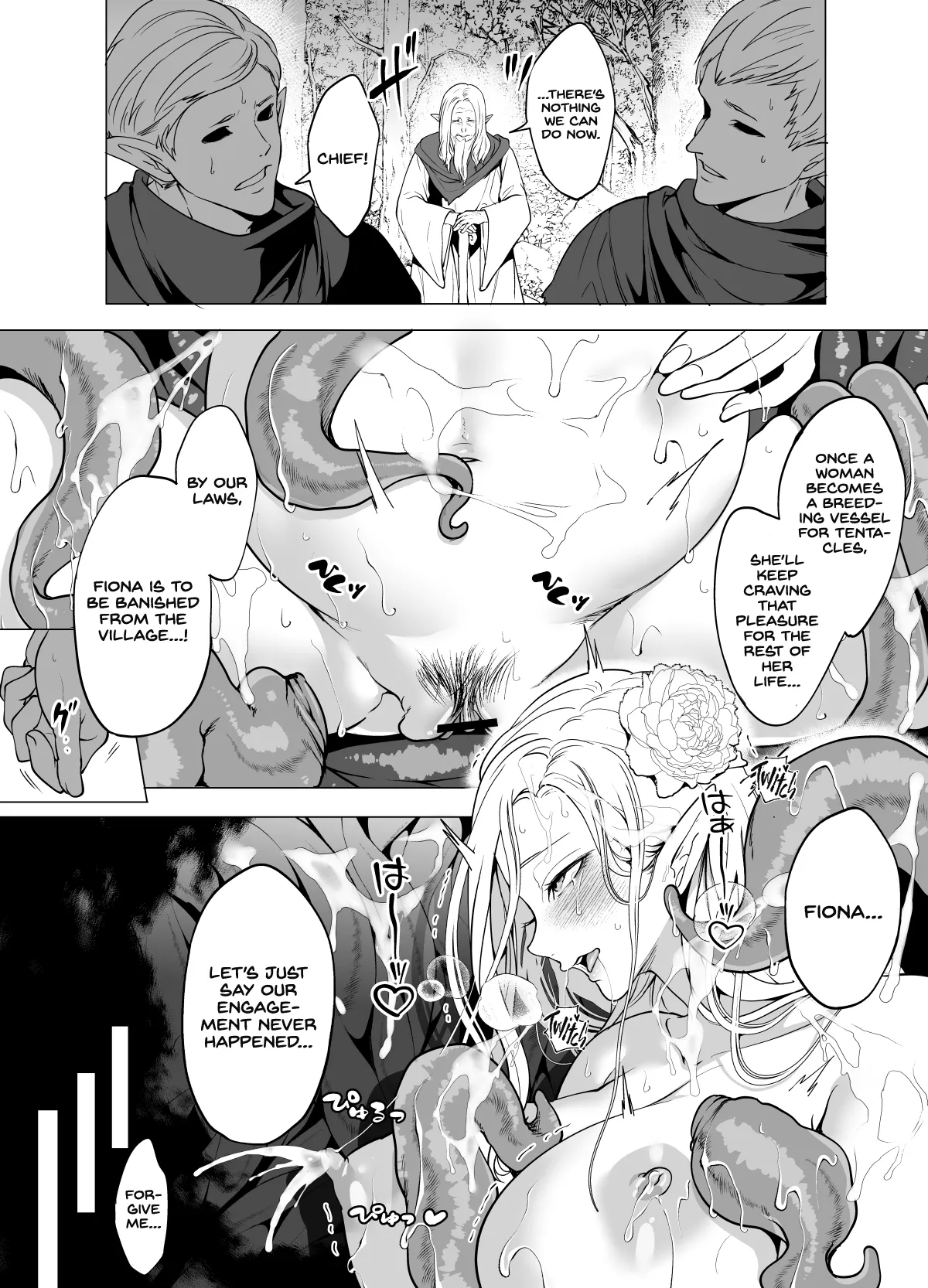 Shokushu to Kankaku Kyouyuu shite Hara nda Elf Oyako no Junan page 4 full