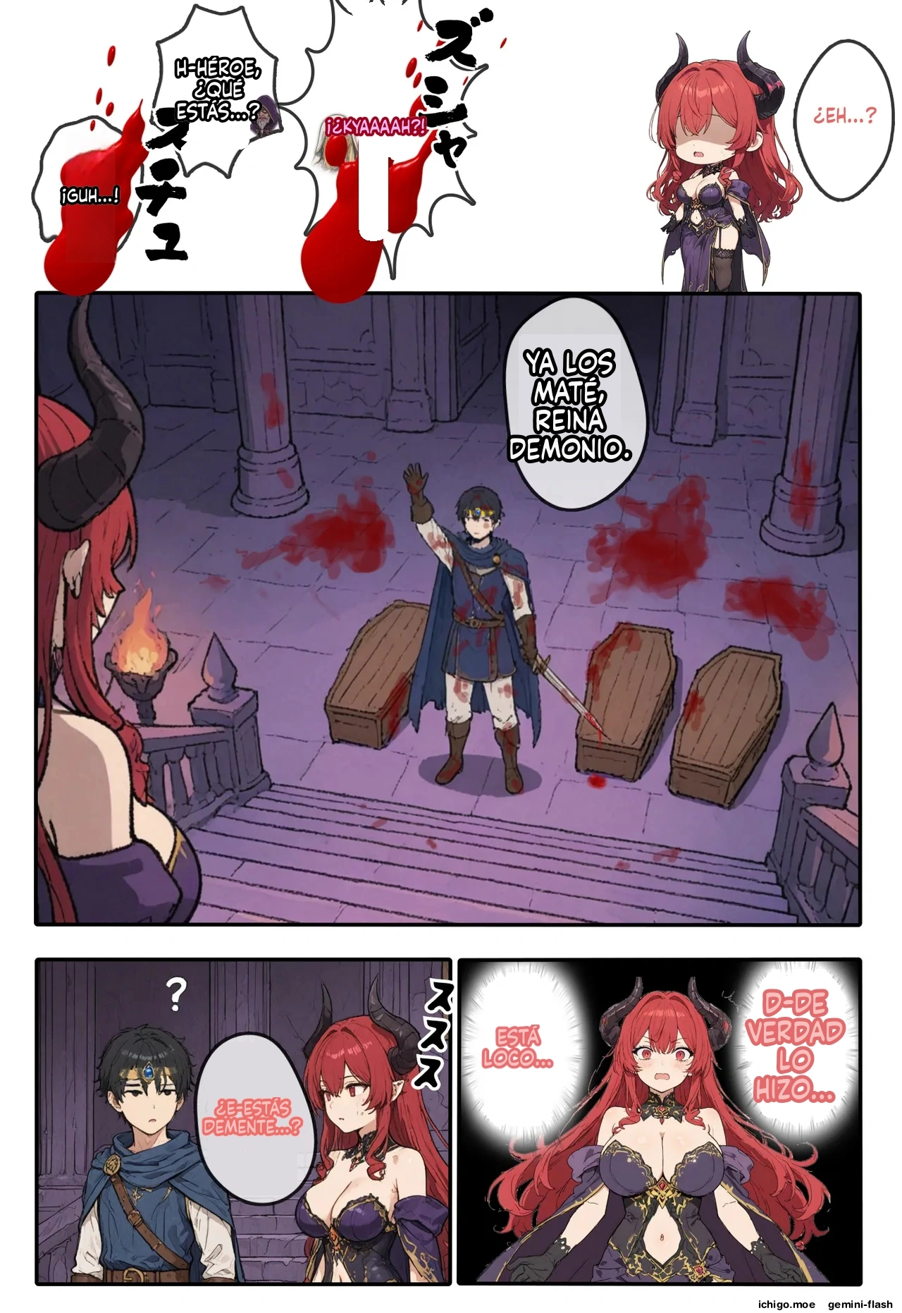 Kouman maou, hinjaku bonyuu kando kabin taishitsu ni sareru  MTL page 11 full