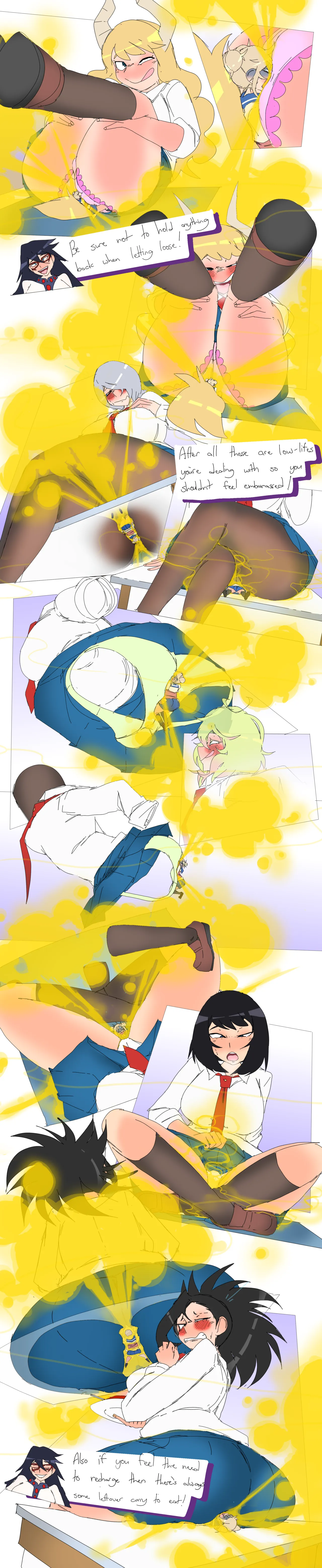 MHA Girls Farting on a Tiny Toga page 2 full