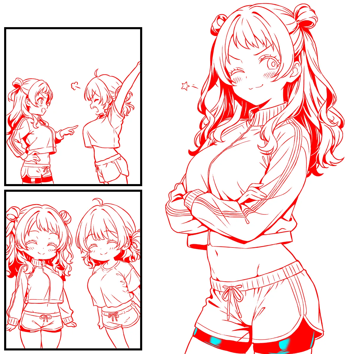 白熱した勝負をする花海姉妹 page 5 full