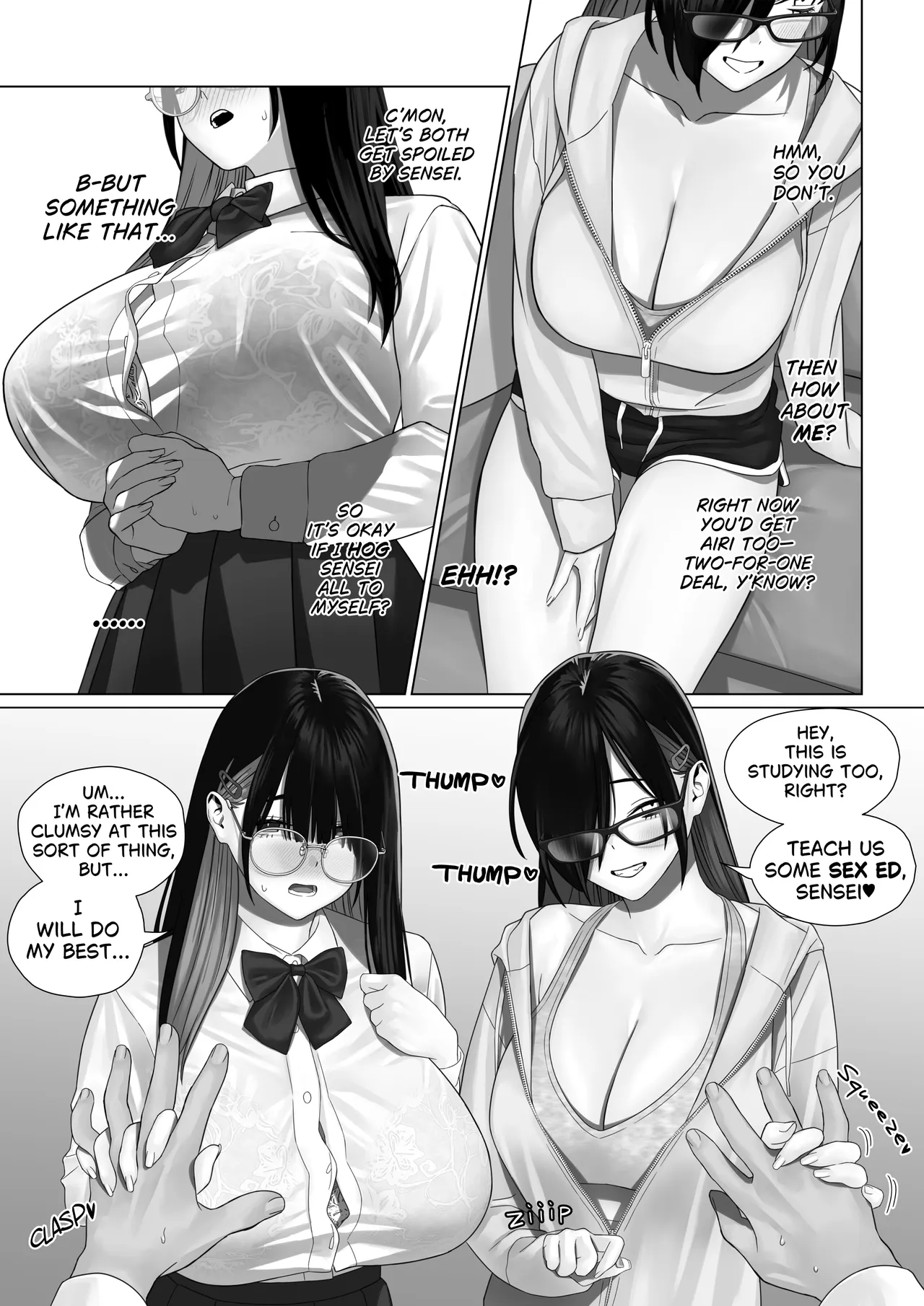 Bakunyuu Shimai ni Oshiekomu | Training the Busy Sisters page 4 full