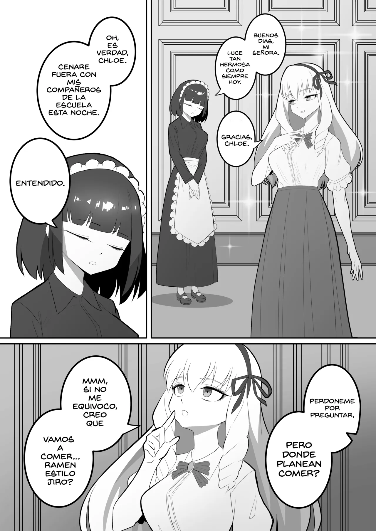 A young lady who gets really fat and her maid who goes crazy page 1 full