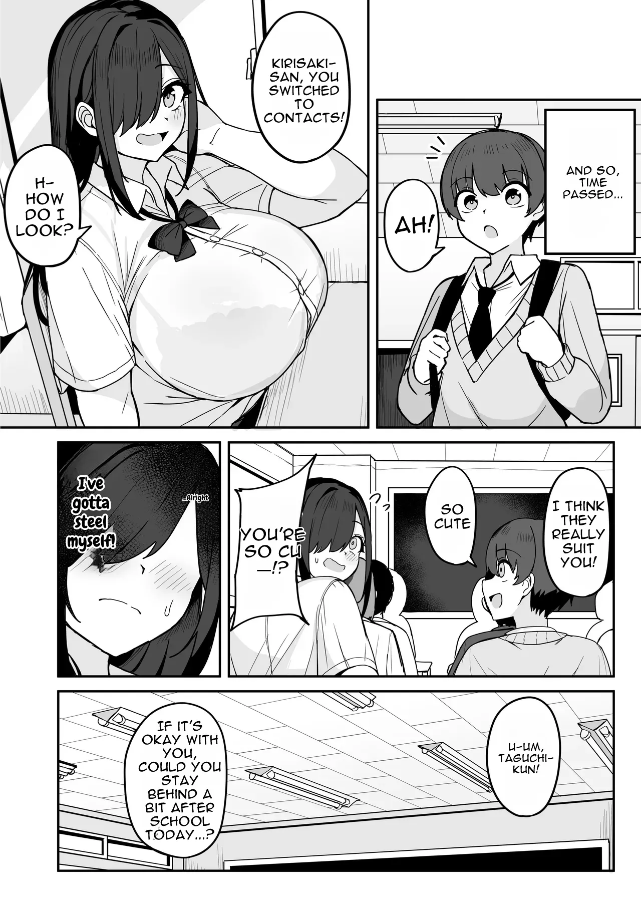 Bakunyuu InCha Doukyuusei ni Kokuhaku sareta node Tsukiattara Tondemonai Seiyoku Obake de Koukaishita Hanashi page 12 full
