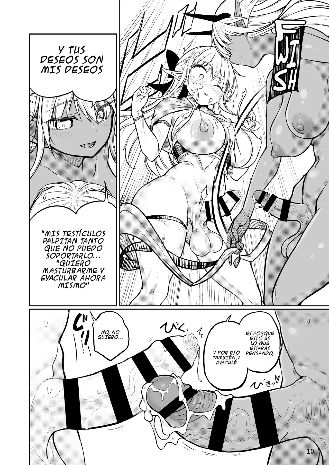 Futanari Elf-chan Kyoui no Fukuseisha-chan｜La Temible Réplica de la Futanari Elfa-chan page 10 full