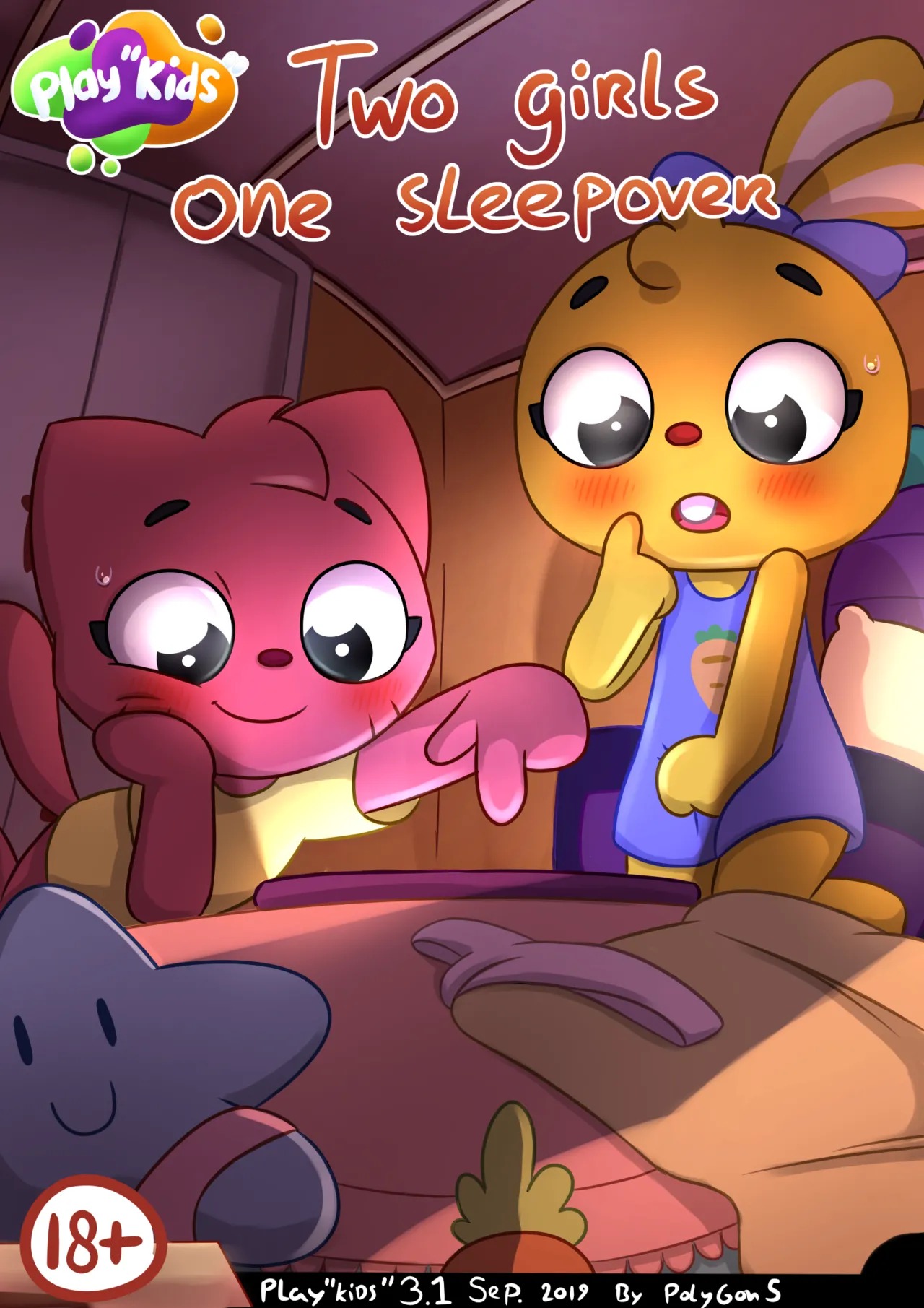 Playkids comic, Two girls One sleepover page 1 full