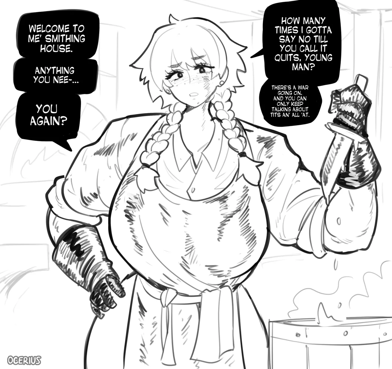 Side Quest In An RPG: Marry The Local NPC Blacksmith page 3 full