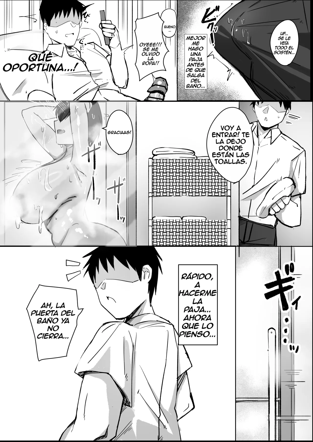 Otoko Tomodachi Mitai na Bakunyuu Osananajimi ga Furo o Kari ni Kuru Hon | Mi amiga de la infancia tetona que es como un amigo más viene a pedirme prestada la ducha page 5 full