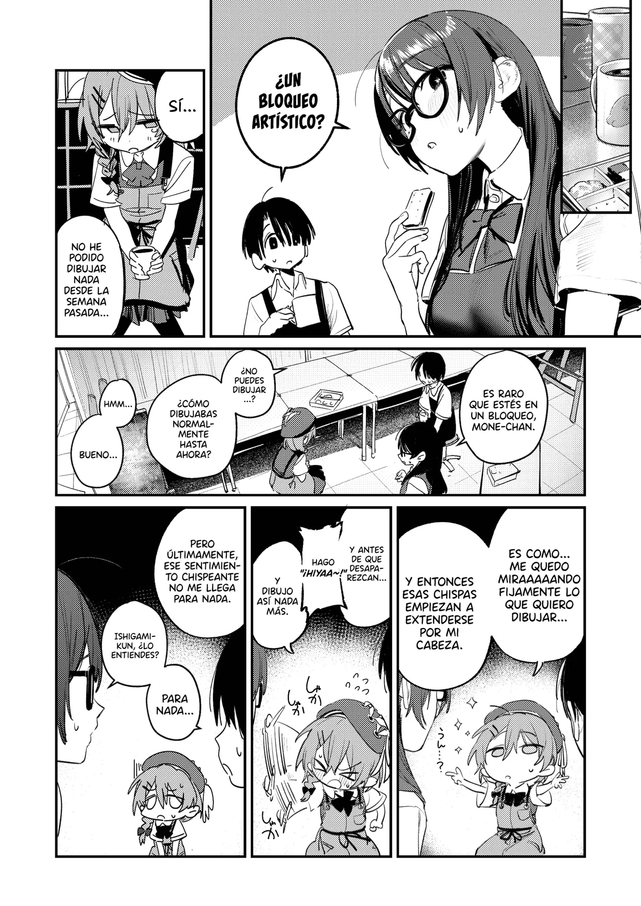 Bijutsubu Harem Katsudou Nisshi ~Senpai no Slump Kaishou ni Kyouryoku shitara, Ikioi de 3P suru Koto ni Natta Hanashi~ | Registro de Actividades Harem del Club de Arte ~Como Ayudar a mi Senpai a Superar su Bloqueó Artístico nos Llevó a Tener un Trío~ page 8 full