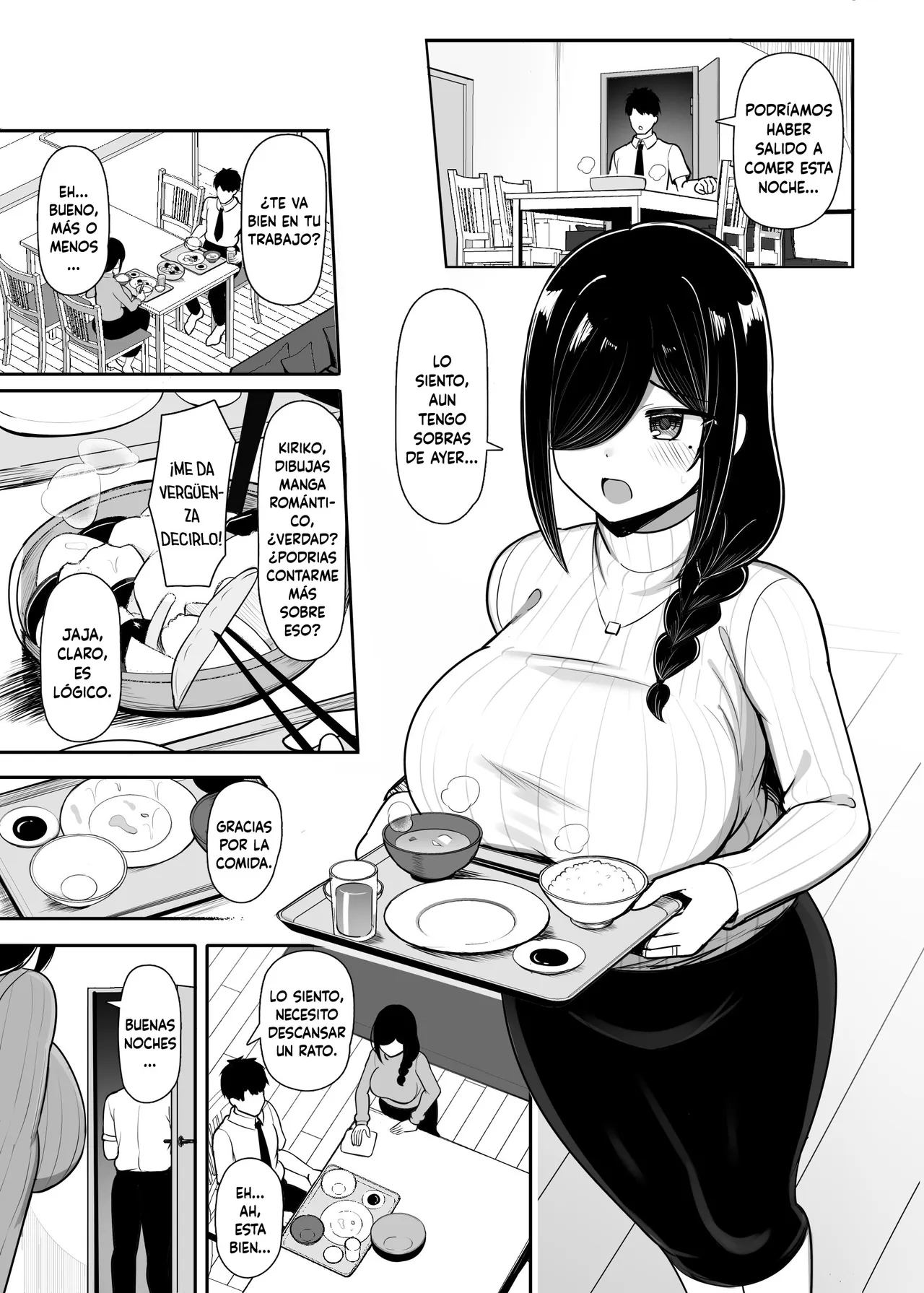 Otonari Mama wa Doujin Sakka -Seiyoku Tsuyosugi Araara Mama wa Mainichi Boku o Osotte Genkou no Neta ni Suru-｜Mi Vecina de al Lado es Autora de Doujinshi -Una Madre Lujuriosa e Insaciable me Exprime a Diario para Usarlo como Material para sus Manuscritos- page 6 full