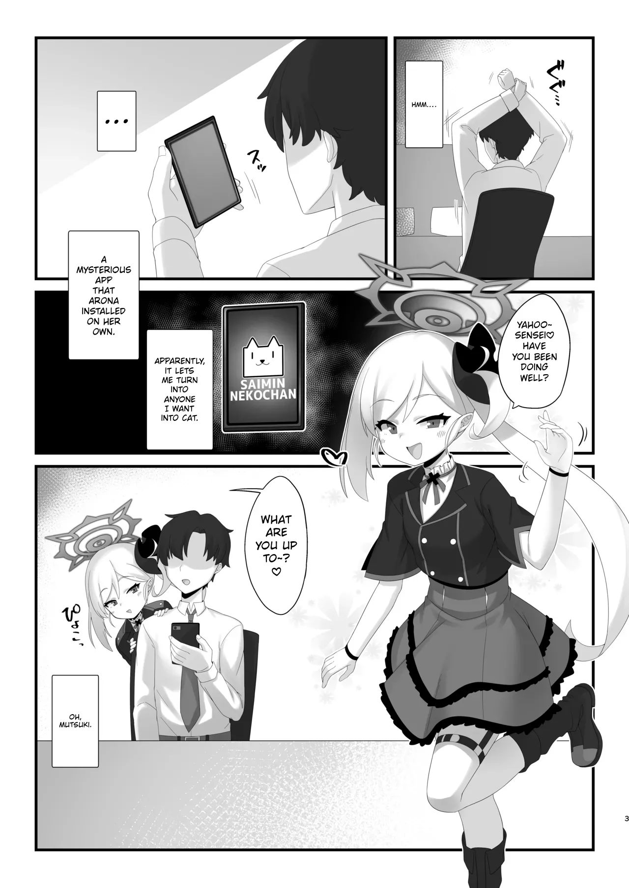 Even if hypnotized catgirl Mutsuki-chan says nyan-nyan to me, I won't give in!! | Saimin Neko Mutsuki-chan ni Nyannyan sarete mo Makenai!! page 2 full