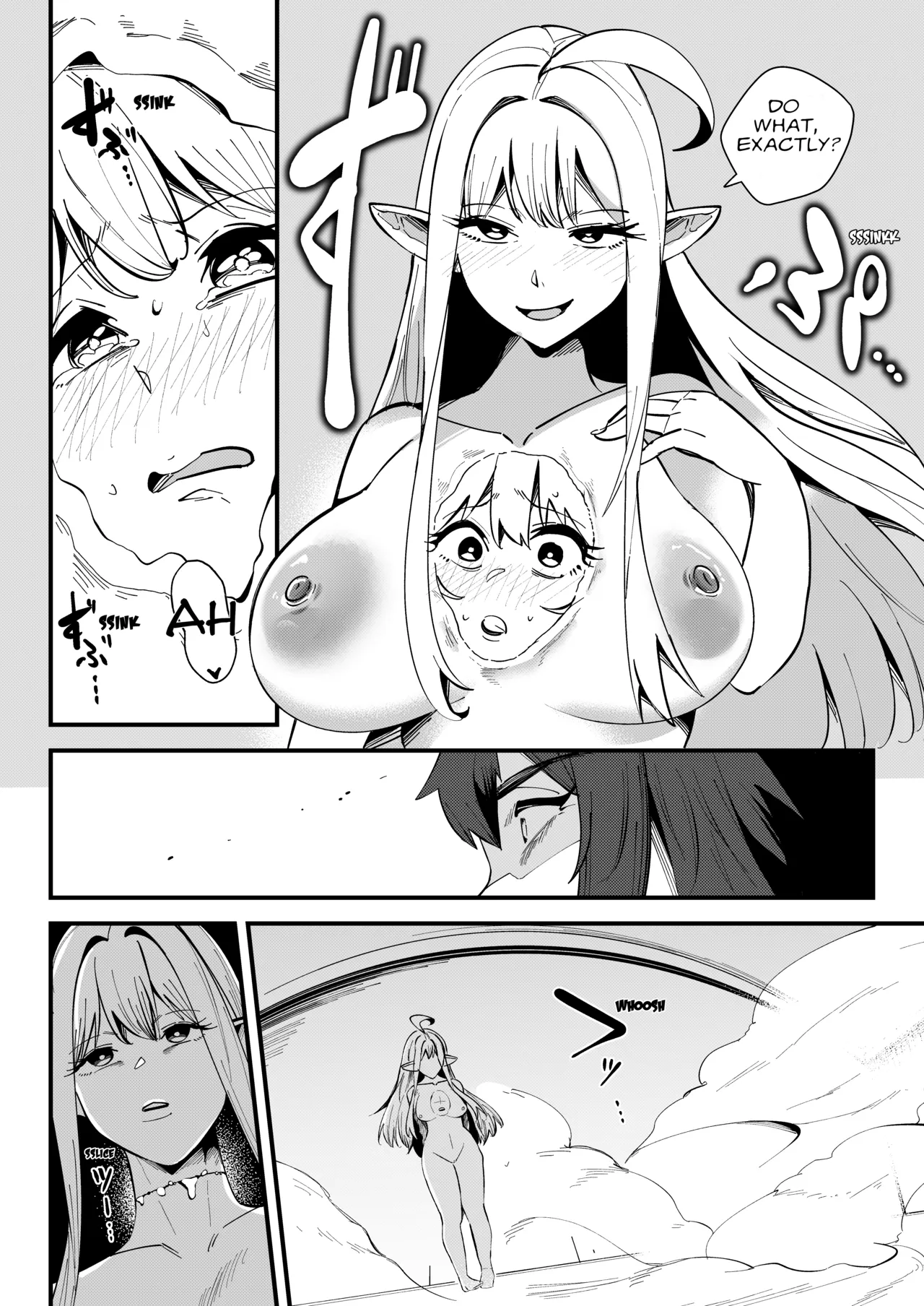 The Half Slime Elf's Absorptive Boobification -- The Tragic End of the Swordswoman and Mage Who Melt Away the Moment They Reconcile page 11 full