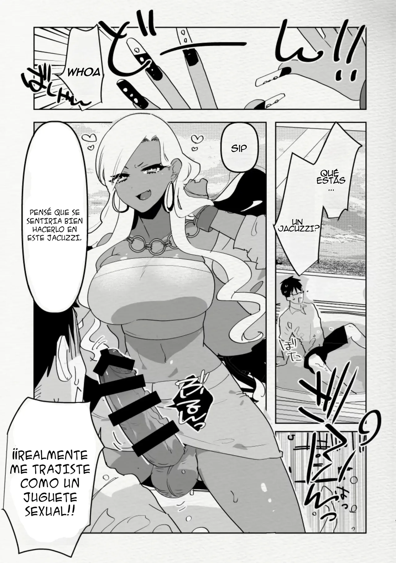 Minami no Shima de Futanari Kuro Gyaru Kanojo ni Hotel de Hametaosareru Nante......｜Imagina que tú novia futanari de piel oscura te deja inconsciente en una habitación de hotel en una isla del sur page 10 full