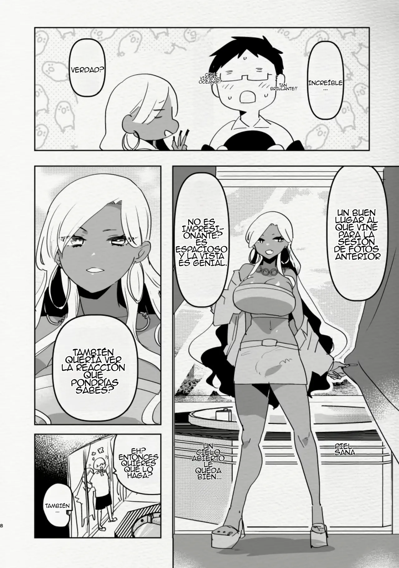 Minami no Shima de Futanari Kuro Gyaru Kanojo ni Hotel de Hametaosareru Nante......｜Imagina que tú novia futanari de piel oscura te deja inconsciente en una habitación de hotel en una isla del sur page 9 full