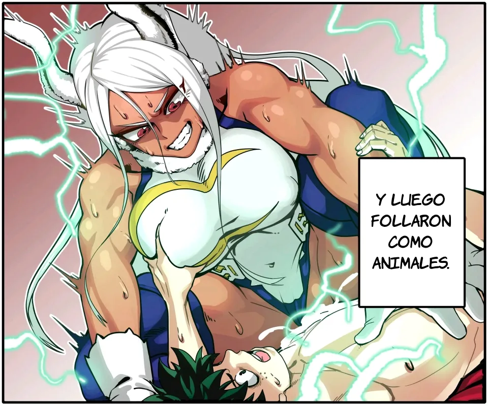 Deku encuentra a Mirko en un tren y se la folla page 4 full