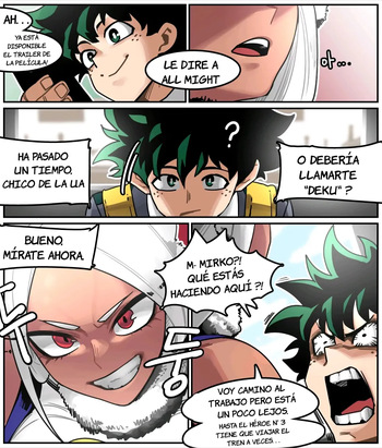 [Hello] Deku encuentra a Mirko en un tren y se la folla (Boku no Hero Academia) [Spanish] [JFairy Traslate] cover