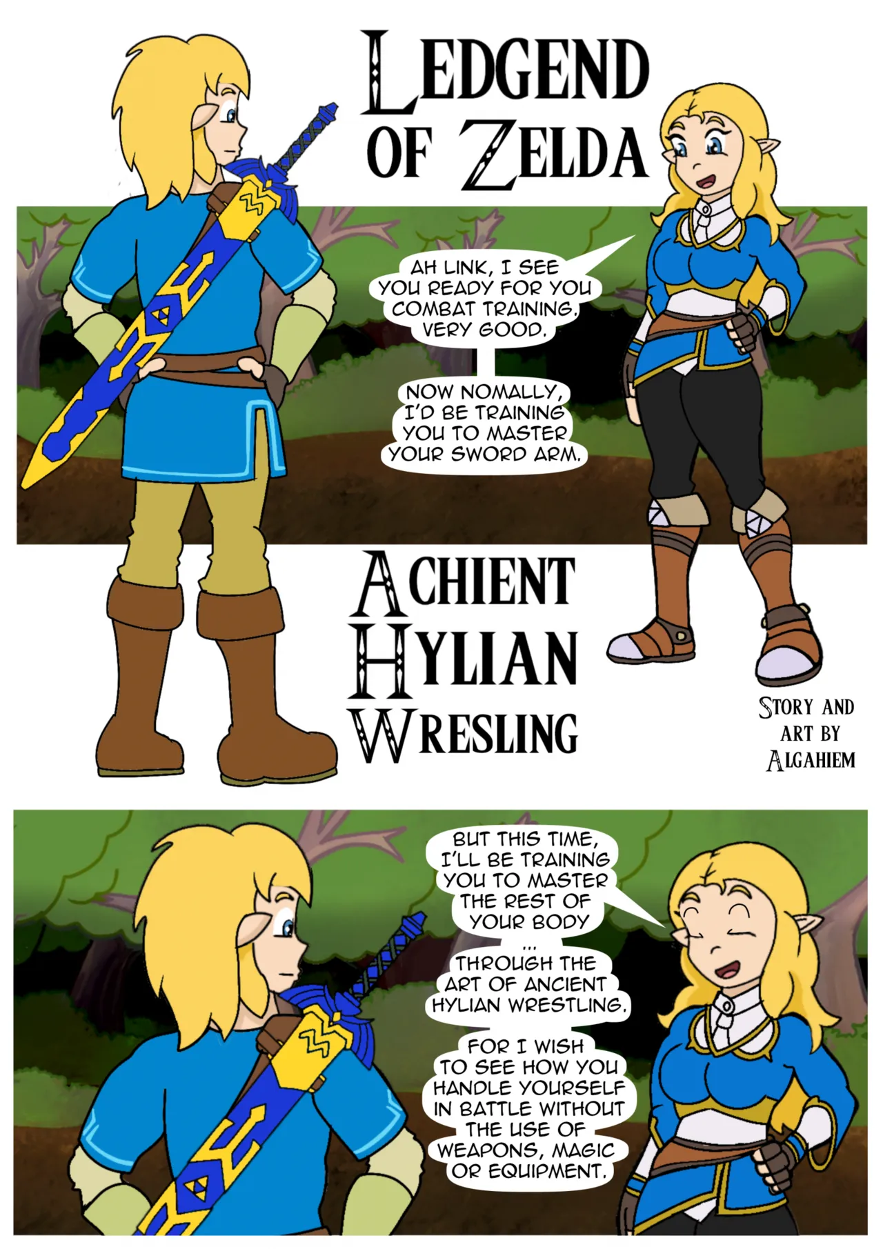 Legend of Zelda - Ancient Hylian Wrestling page 1 full