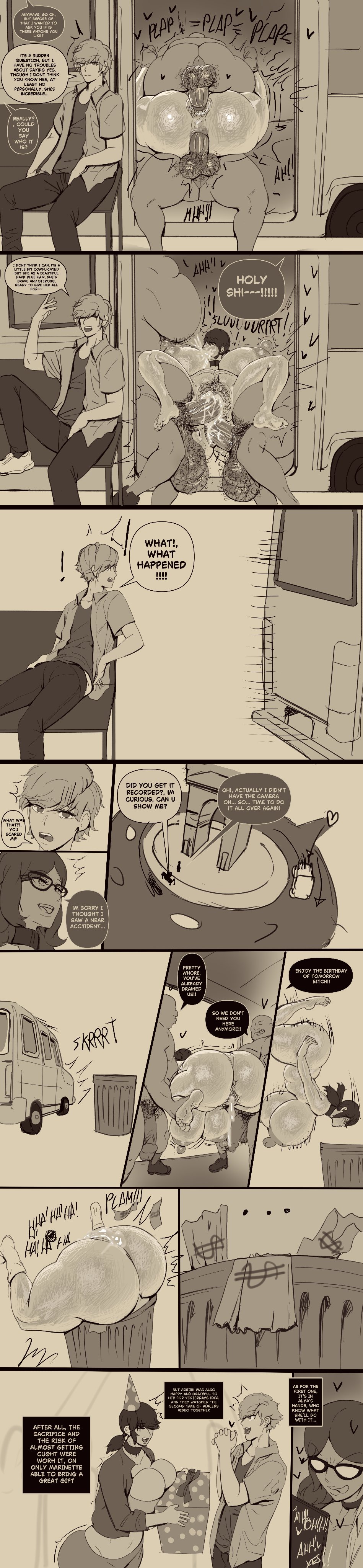 MIRACULOUS LADYBUG NTR PSEUDO DOUJIN NTR ON THE VAN page 6 full