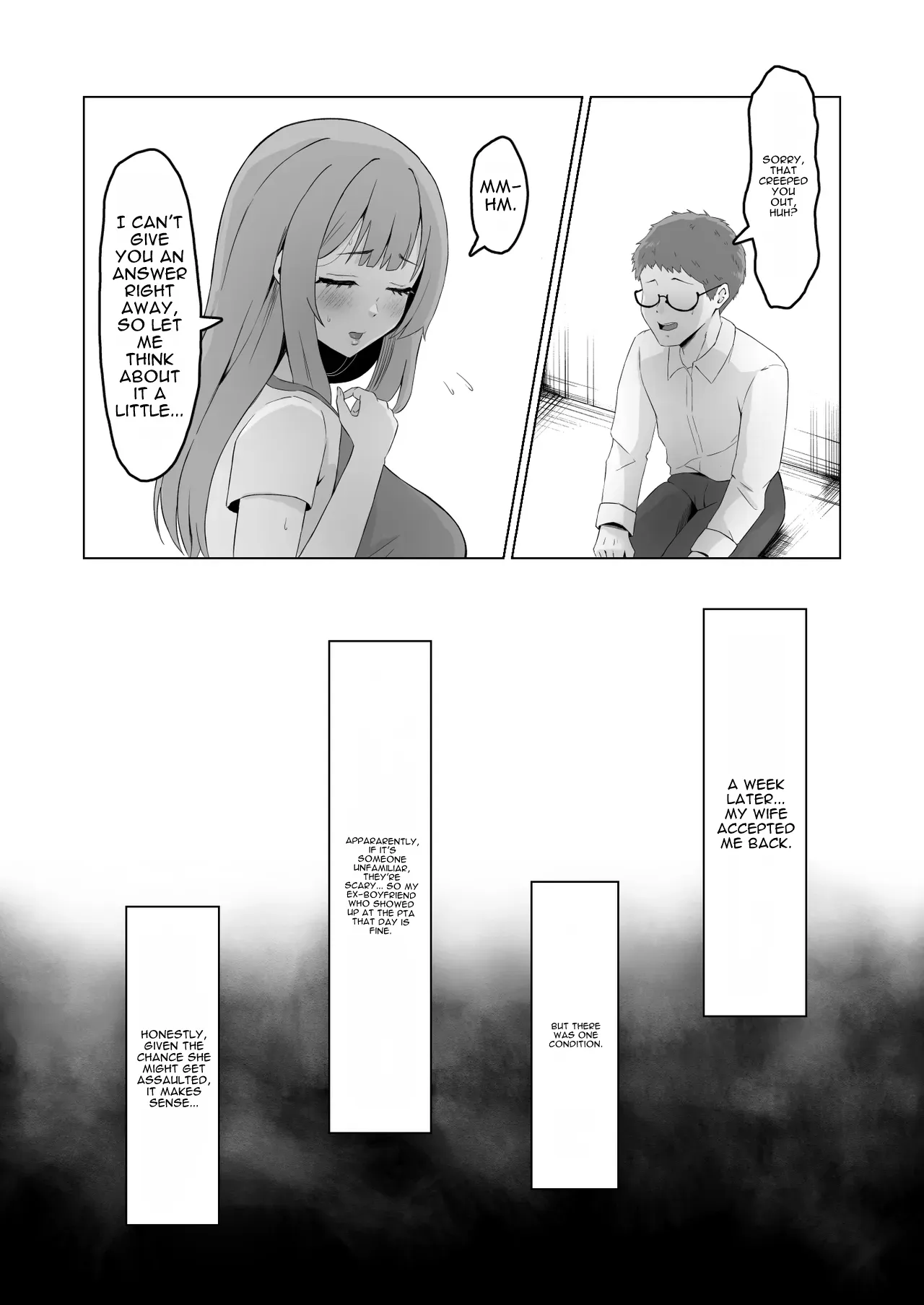 Moto Kare ni Tsuma o Kashitara Do-M ni Natte Kaettekita | I Lent My Wife to My Ex-Boyfriend, and She Came Back a Do-M page 9 full