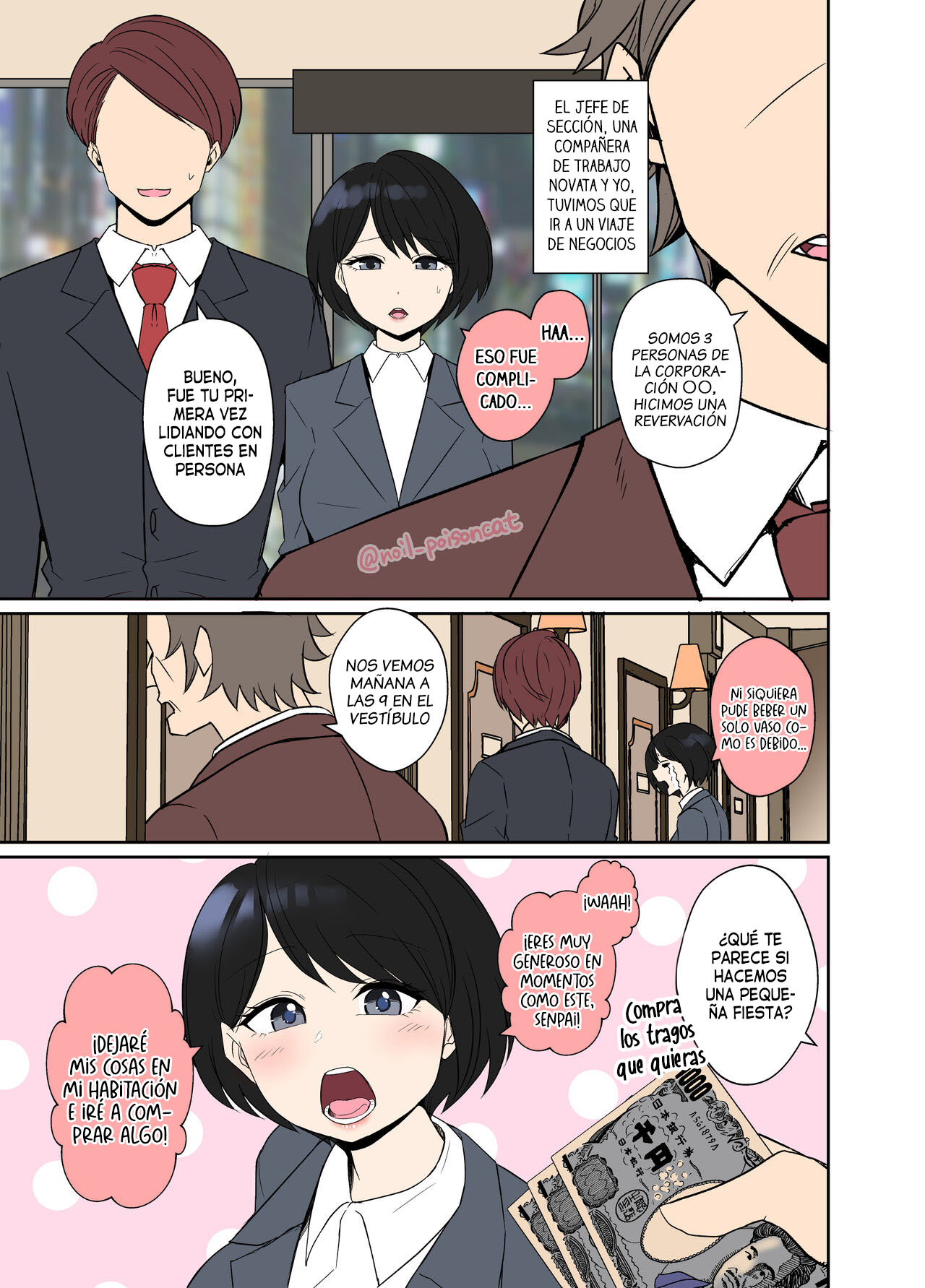 Shucchou ni Doukou Suru Kaisha no Kouhai o Yowasete Warui Koto o Suru Hanashi | Haciéndole cosas malas a una joven colega borracha en un viaje de negocios page 2 full