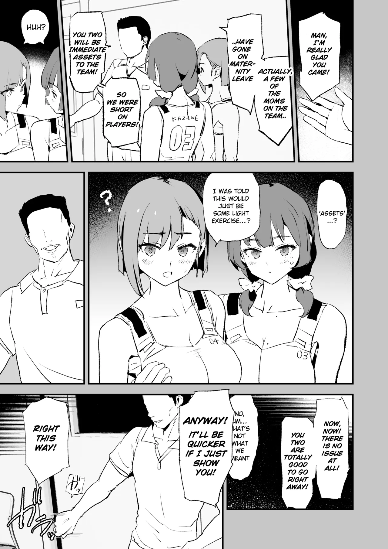 Mama-san Volley de Mama Onaho Kaimakusen to Kesshousen! | Mom Cocksleeve Volleyball Club — The Opening Match & The Finals! + BONUS page 10 full