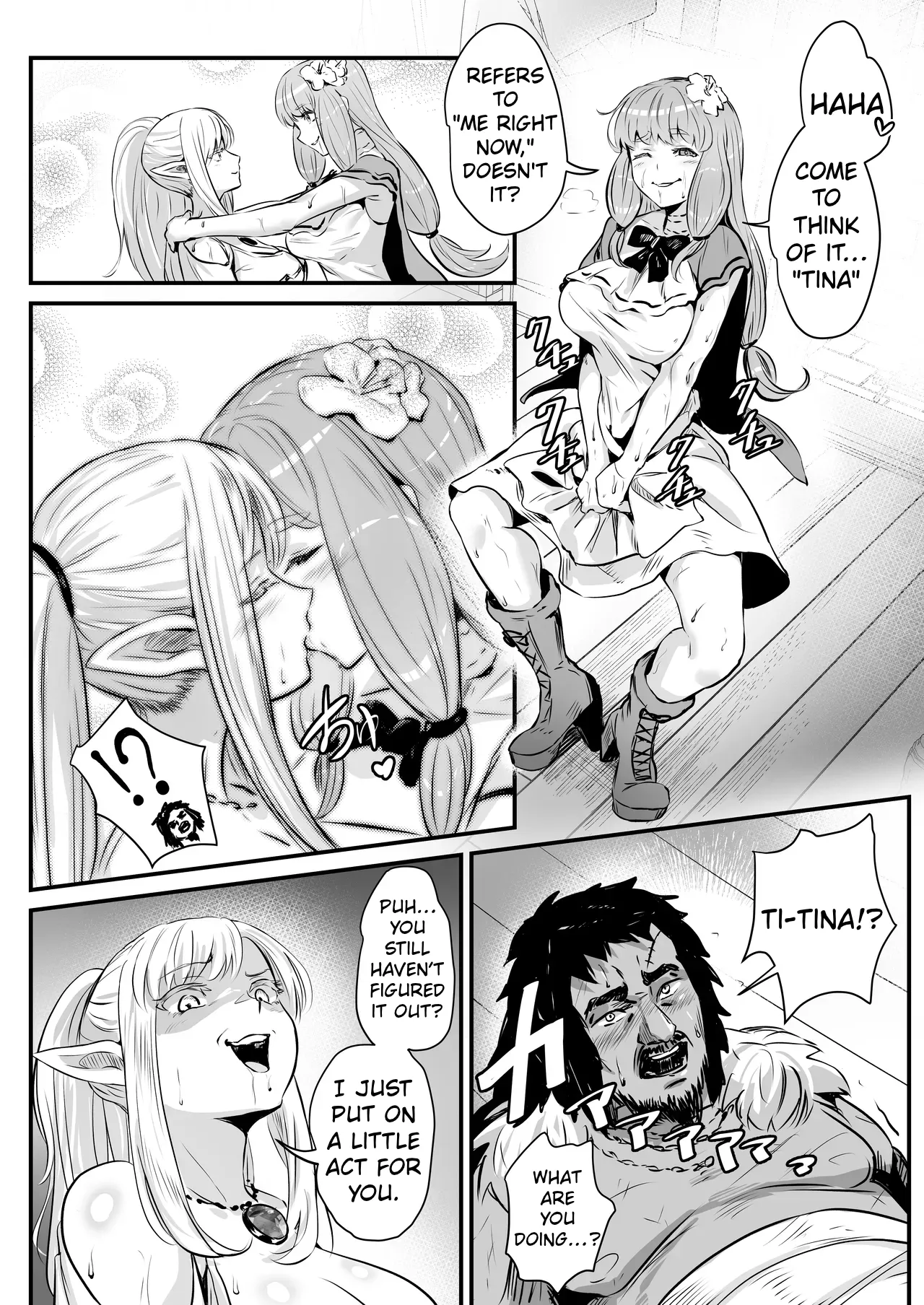 A story about a pair of thieves who swap bodies with a beautiful elf and a village girl and take over their lives. page 11 full