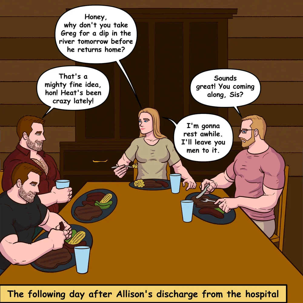 Gabo Artwork - Comic 75 - Greg In The River page 1 full