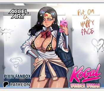 [AccelArt] Wonder Woman the Kogal (Gyaru) (Wonder Woman, Superman) cover