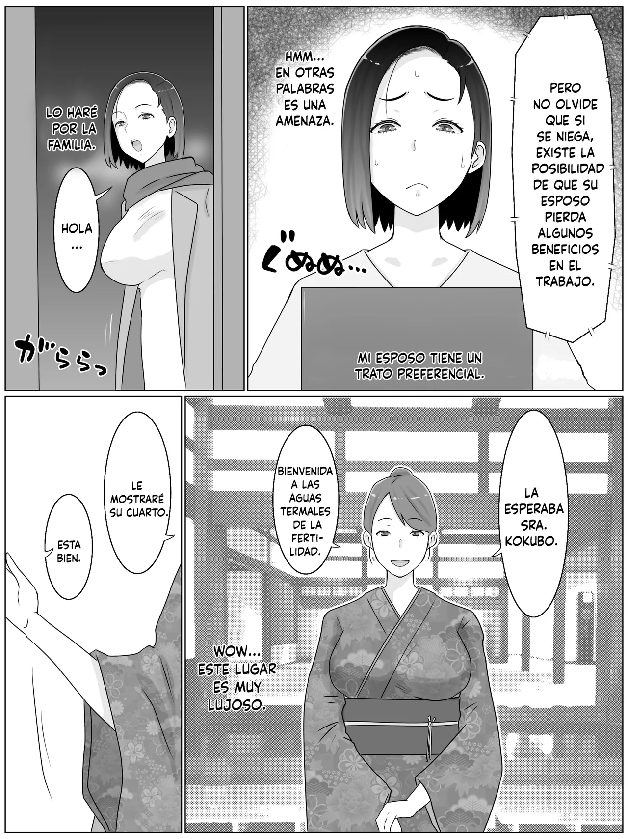 Hanshokubo 4 Musuko no Doukyuusei to Ero Onsen de Kozukuri Shimasu. page 6 full