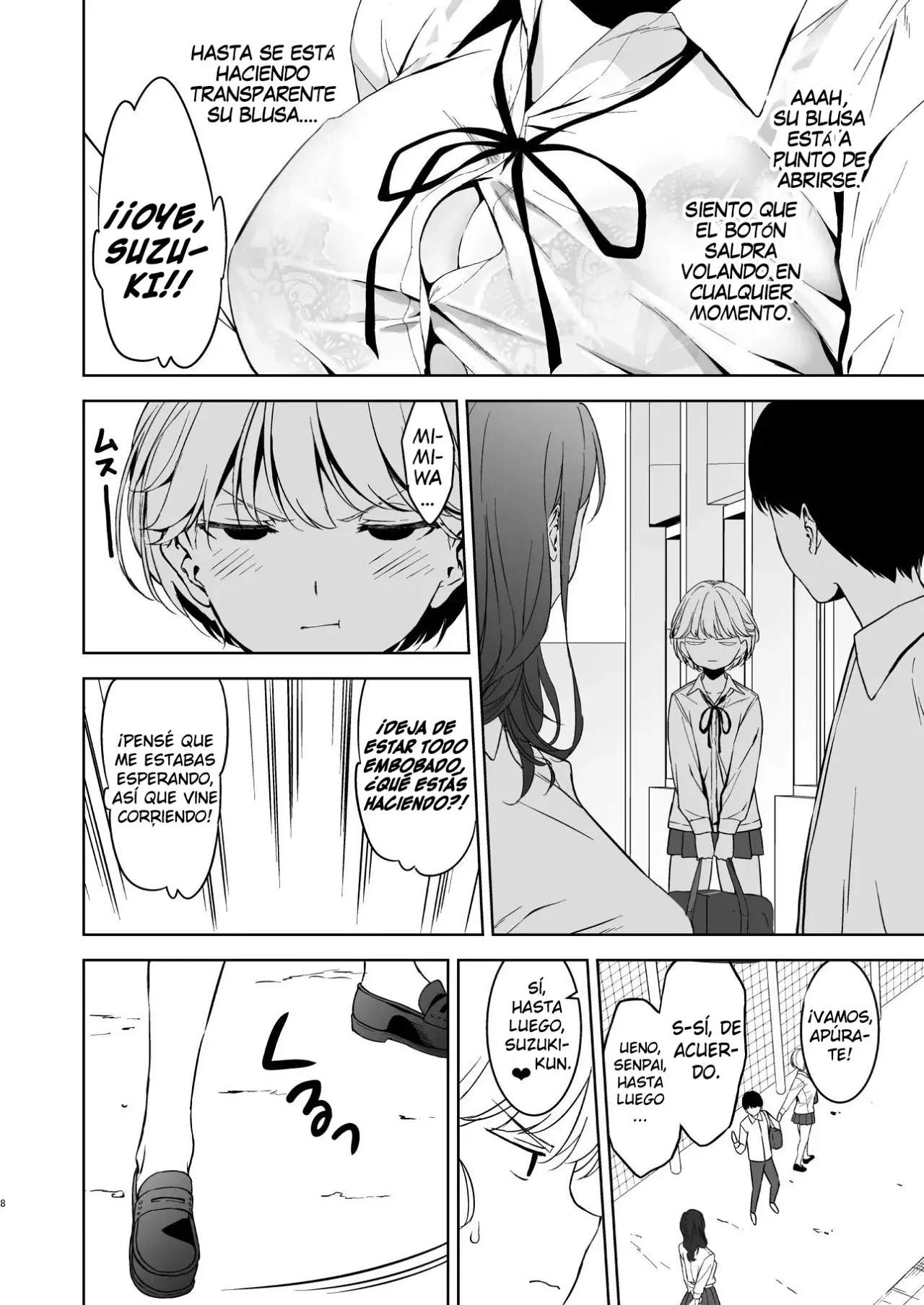 Binyuu no Kanojo ga Iru no ni Taisoubu no Bakunyuu ga Sasottekuru｜Tengo una novia con unos pechos preciosos, pero la chica con pechos grandes del club de gimnasia me está tentando page 7 full